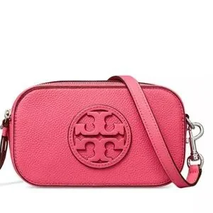 トートバッグ TORY BURCH Pastel Pink Leather Miller Crossbody Bag Tory Burch MILLER MINI CROSSBODY Shoulder Bag 158488650